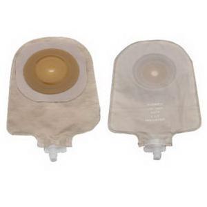 Image of Hollister Premier One-Piece Urostomy Pouch, Up to 2" Cut-to-Fit Convex Flextend Skin Barrier, 9" L, Transparent