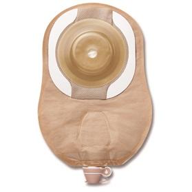 Image of Hollister CeraPlus Urostomy Pouch, One-Piece, Soft Convex, 1-1/8" Stoma, Pre-Sized, 9" Beige