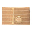 Image of Special 9" Nu-Form Beige Support Belt 2-7/8" x 3-3/8" Center Opening Waist 36"-40" Prolapse, Left, Large, Cool Comfort Elastic