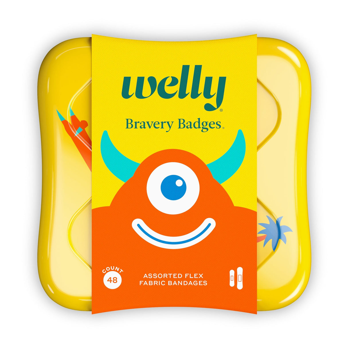 Image of Welly Health Assorted Kids Monsters Flex Fabric Bandages, 48 ct